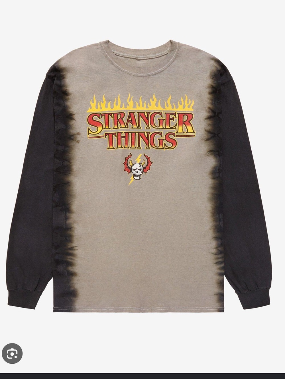 Stranger Things Long Sleeve Shirt BoxLunch Exclusive toe tone tie dye beige gray
